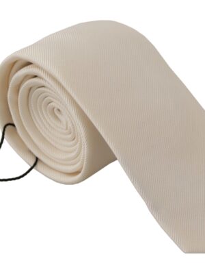 Dolce & Gabbana Elegant White Silk Men's Tie