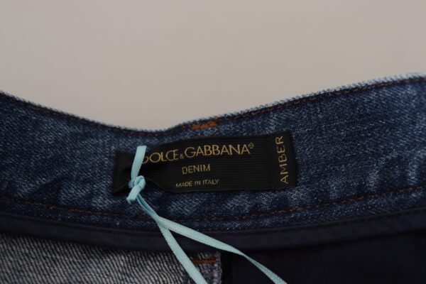 Dolce & Gabbana Patchwork Jacquard Denim Relaxed Jeans - Image 4