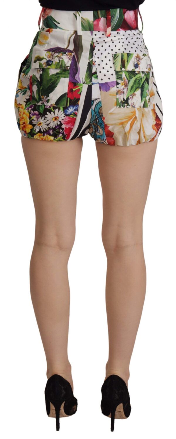 Dolce & Gabbana Multicolor Majolica Floral High-Waist Shorts - Image 2