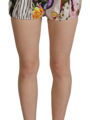 Dolce & Gabbana Multicolor Majolica Floral High-Waist Shorts