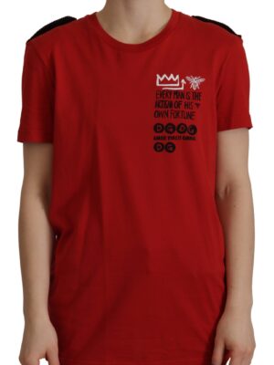 Dolce & Gabbana Elegant Red Crewneck Cotton Tee