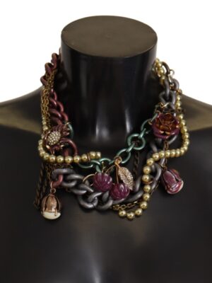 Dolce & Gabbana Sicilian Elegance Gold-Tone Statement Necklace