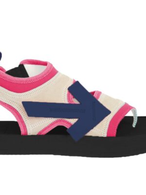 Off-White Fuchsia Neoprene Suede Sandals