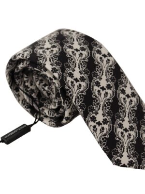 Dolce & Gabbana Elegant Floral Print Silk Bow Tie
