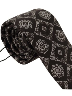 Dolce & Gabbana Elegant Silk Geometric Bow Tie