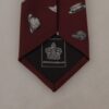 Dolce & Gabbana Maroon Elegance Silk Tie - Image 5