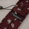 Dolce & Gabbana Maroon Elegance Silk Tie - Image 6