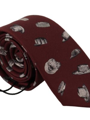 Dolce & Gabbana Maroon Elegance Silk Tie