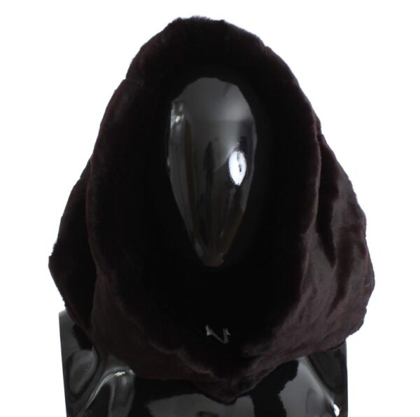 Dolce & Gabbana Exclusive Purple Weasel Fur Hooded Scarf - Image 2