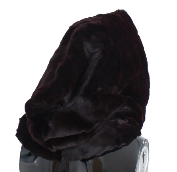 Dolce & Gabbana Exclusive Purple Weasel Fur Hooded Scarf - Image 4
