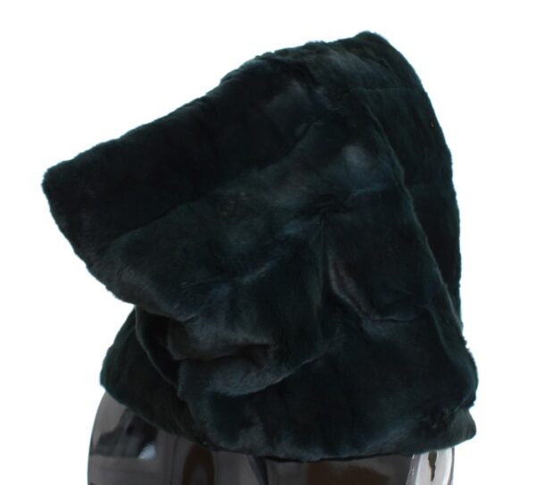 Dolce & Gabbana Exclusive Green Weasel Fur Hooded Scarf - Image 4