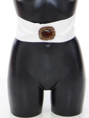 Dolce & Gabbana Embellished Snap Button Waist Belt