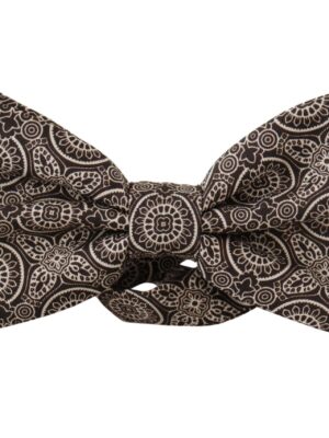 Dolce & Gabbana Elegant Silk Black & White Bow Tie