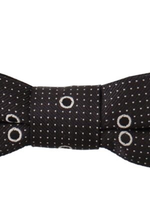 Dolce & Gabbana Polka Dot Silk Bow Tie in Black and White
