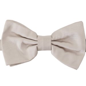 Dolce & Gabbana Exquisite Silk Gray Bow Tie
