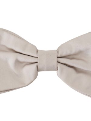 Dolce & Gabbana Exquisite Silk Gray Bow Tie