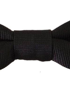 Dolce & Gabbana Elegant Black Silk Bow Tie