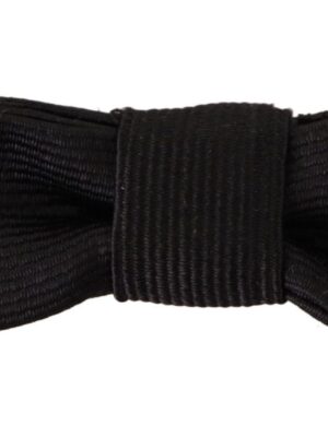 Dolce & Gabbana Elegant Silk Black Bow Tie