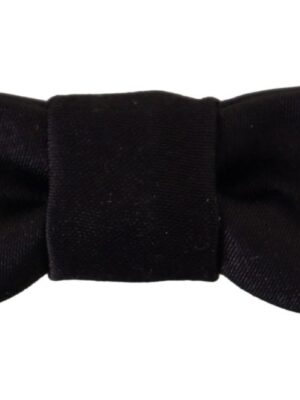 Dolce & Gabbana Elegant Black Silk Bow Tie