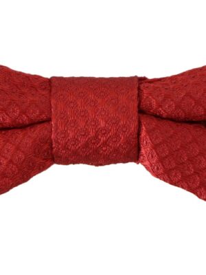 Dolce & Gabbana Elegant Red Silk Bow Tie
