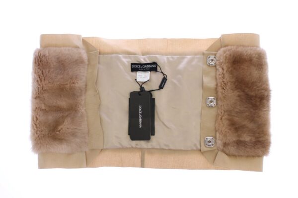 Dolce & Gabbana Exclusive Beige MINK Fur Scarf Wrap - Image 3