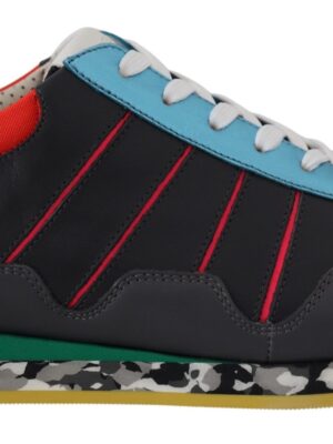 Dolce & Gabbana Multicolor Leather-Blend Low Top Sneakers