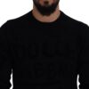 Dolce & Gabbana Elegant Black Logo Wool Sweater - Image 2
