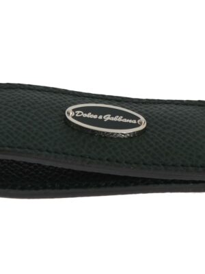 Dolce & Gabbana Elegant Green Leather Money Clip