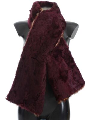 Dolce & Gabbana Exquisite Leopard Print Lambskin Fur Scarf