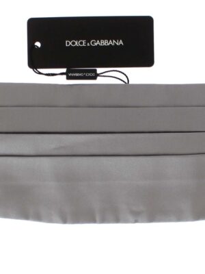 Dolce & Gabbana Elegant Silver Silk Cummerbund