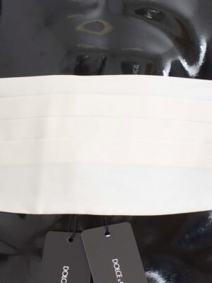 Dolce & Gabbana Exclusive White Silk Cummerbund