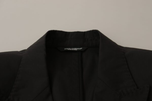 Dolce & Gabbana Elegant Taormina Black Cotton Blazer - Image 6