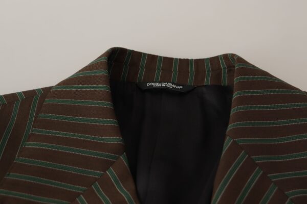 Dolce & Gabbana Multicolor Striped Double Breasted Blazer - Image 6