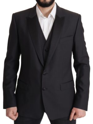 Dolce & Gabbana Elegant Dark Blue Martini Two-Piece Blazer