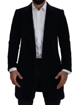 Dolce & Gabbana Elegant Black Cotton Long Cardigan Jacket