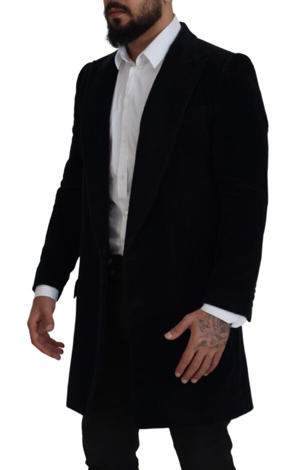 Dolce & Gabbana Elegant Black Cotton Long Cardigan Jacket - Image 3
