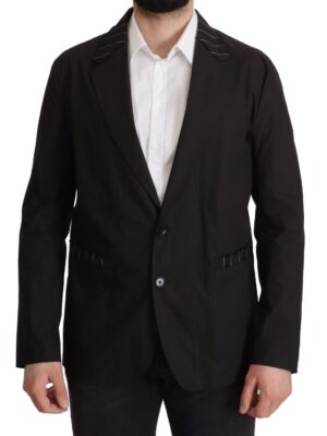 Dolce & Gabbana Elegant Black Cotton-Wool Blend Blazer Jacket
