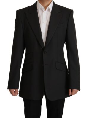 Dolce & Gabbana Elegant Slim Black Wool Blazer Jacket