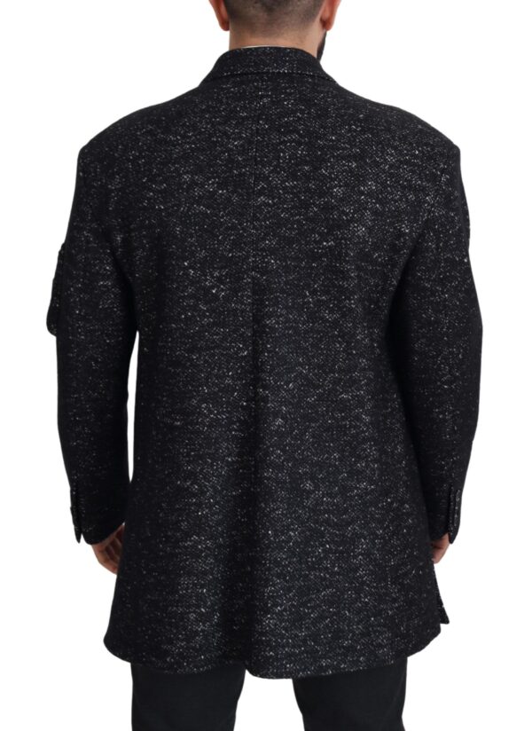 Dolce & Gabbana Sleek Patterned Wool Double Breasted Jacket - Image 4