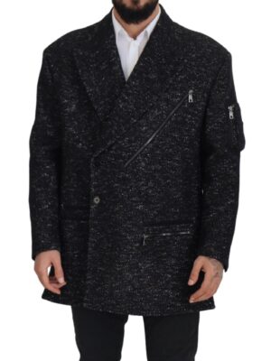 Dolce & Gabbana Sleek Patterned Wool Double Breasted Jacket