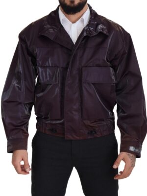 Dolce & Gabbana Elegant Purple Biker Jacket