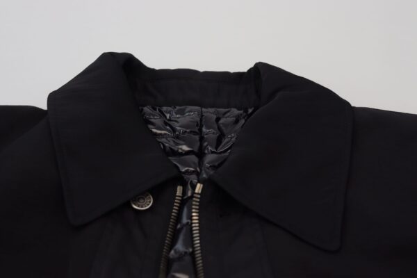 Dolce & Gabbana Elegant Full Zip Black Wool Blend Jacket - Image 7