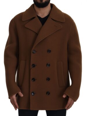 Dolce & Gabbana Elegant Double Breasted Brown Jacket