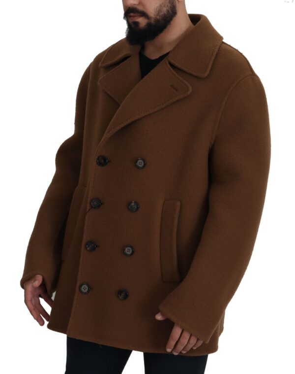 Dolce & Gabbana Elegant Double Breasted Brown Jacket - Image 3