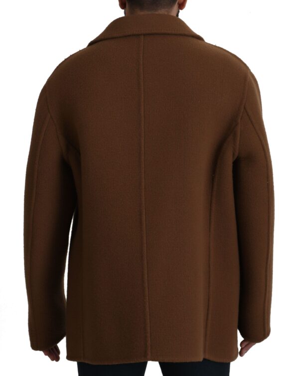 Dolce & Gabbana Elegant Double Breasted Brown Jacket - Image 4