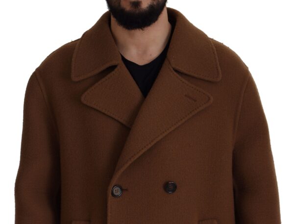 Dolce & Gabbana Elegant Double Breasted Brown Jacket - Image 5