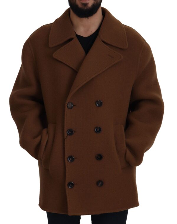 Dolce & Gabbana Elegant Double Breasted Brown Jacket - Image 2