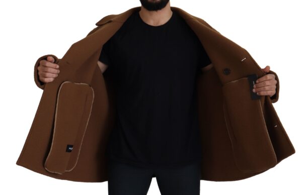 Dolce & Gabbana Elegant Double Breasted Brown Jacket - Image 7