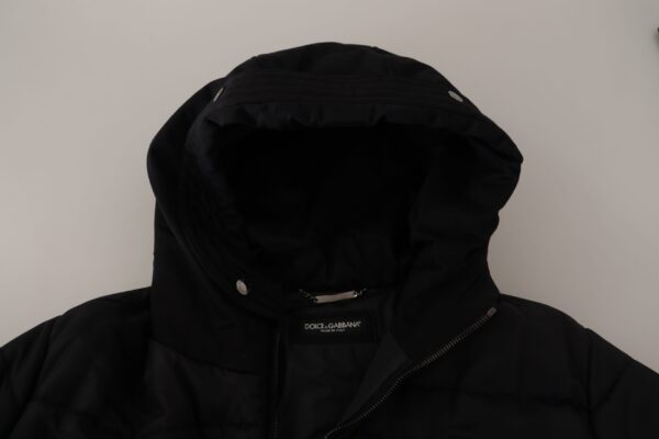 Dolce & Gabbana Elegant Black Hooded Parka Winter Jacket - Image 7