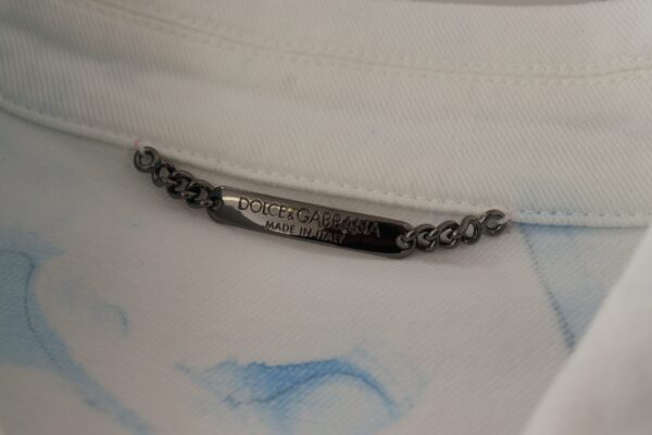 Dolce & Gabbana Multicolor Logo Embroidered Denim Jacket - Image 4